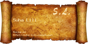 Suha Lili névjegykártya