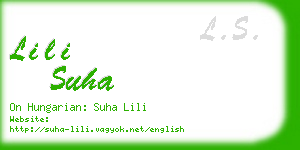 lili suha business card